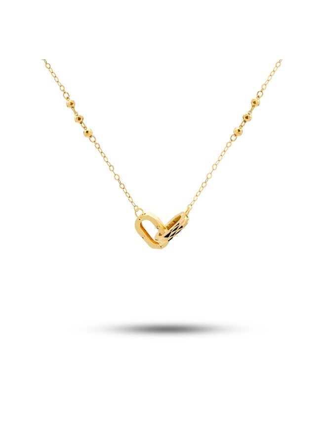 روبي آرت الذهب قلادة نسائية من الذهب الخالص عيار 18 قيراطًا - تصميم أنيق وفاخر - 1.23 جرام - Image 1