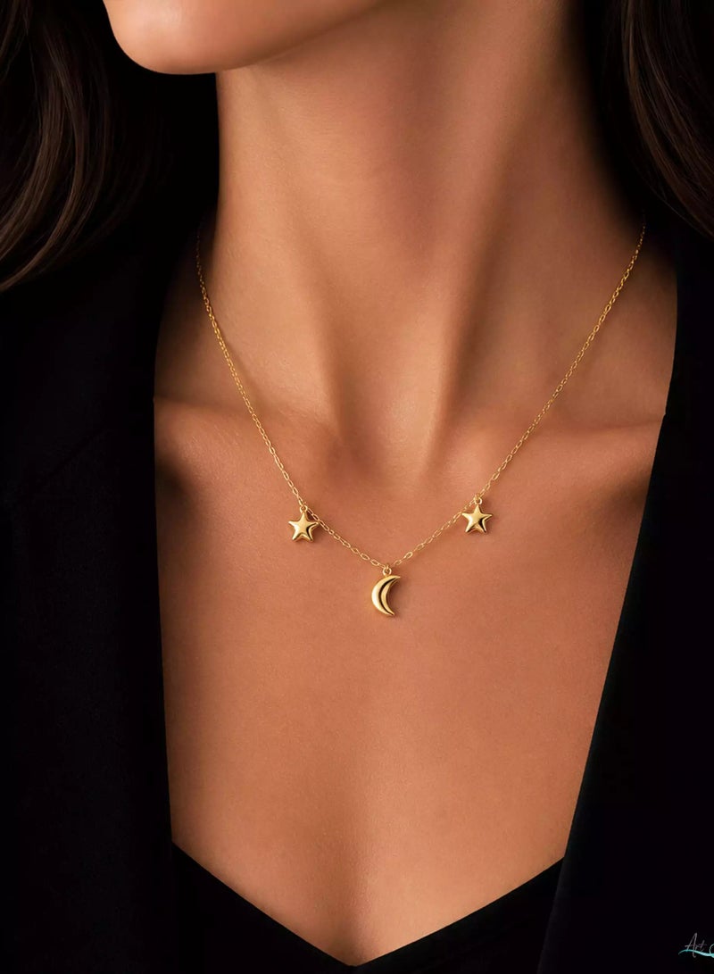 Ruby Art Gold 18K Pure Gold Women’s Necklace – Elegant & Premium Design- 1.05  Gram - Image 2