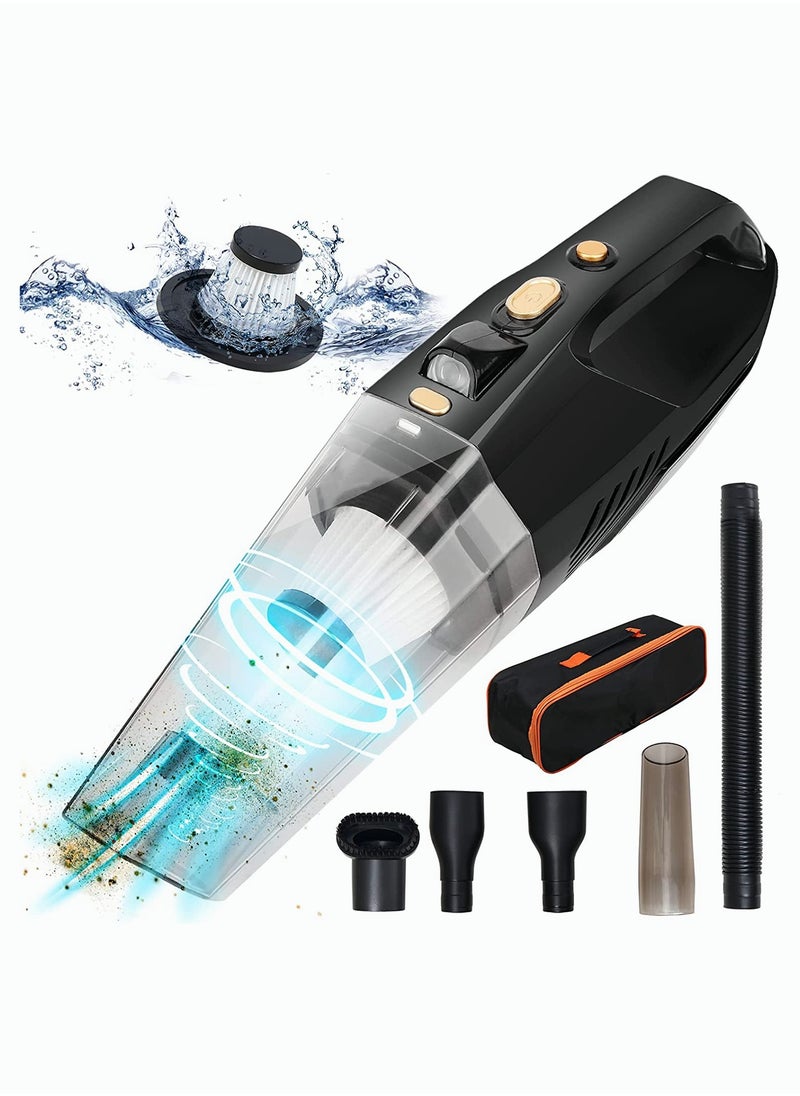 AccLoo - Cordless Car Vacuum Cleaner 8000Pa Strong Cyclone Suction Household Handheld Wireless Mini Vacuum Cleaners Rechargeable Hoover for Home Cars and Pet - Image 1