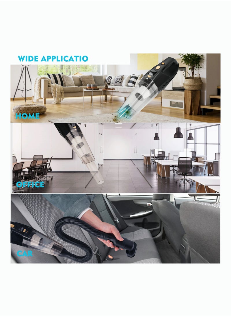 AccLoo - Cordless Car Vacuum Cleaner 8000Pa Strong Cyclone Suction Household Handheld Wireless Mini Vacuum Cleaners Rechargeable Hoover for Home Cars and Pet - Image 1