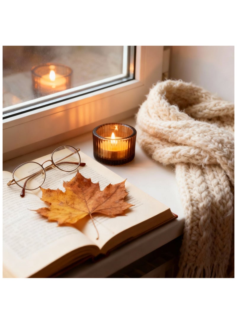 SKYLINK 12 Pack Amber Glass Votive Candle Holders, Thick Ribbed Glass Tealight Holders for Weddings, Home Décor, Parties, Spa, Table Centerpieces - Image 3