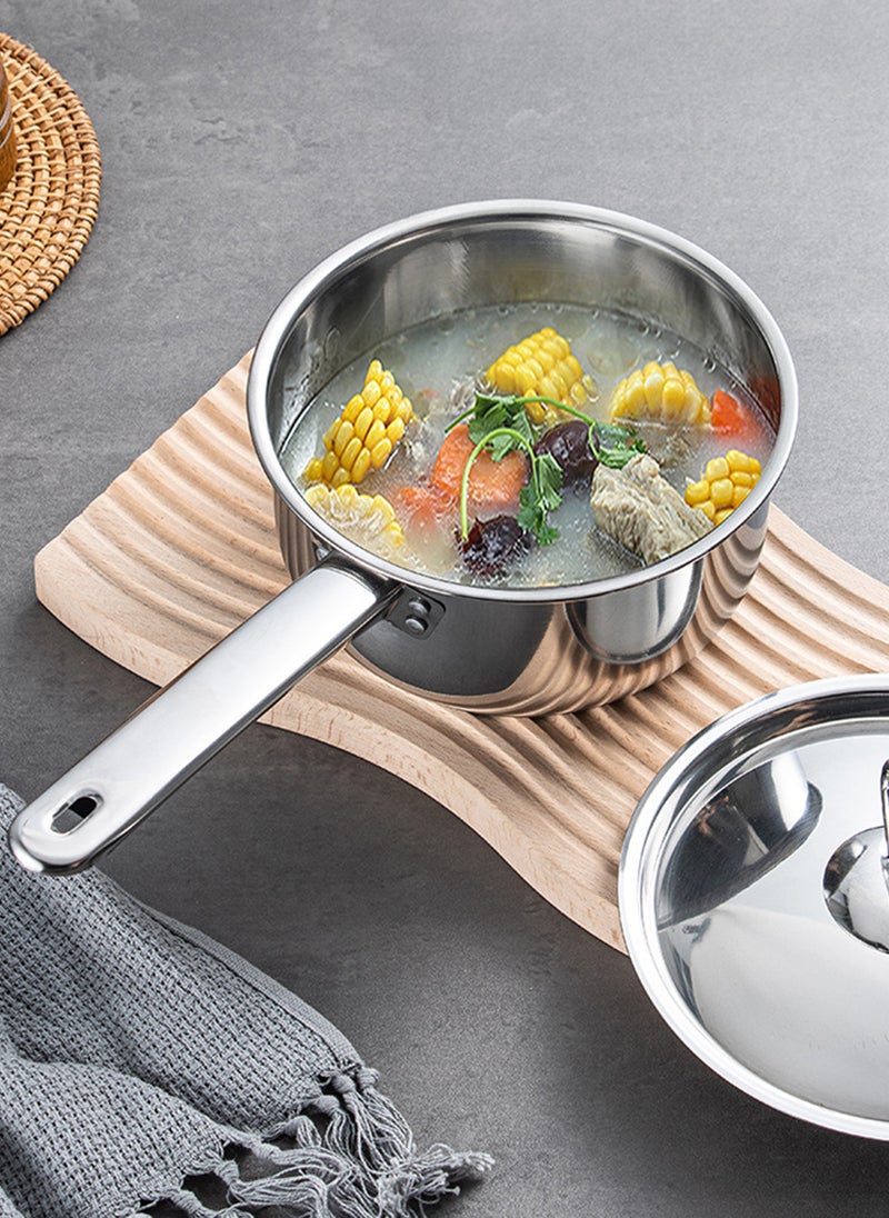 Sharpdo 15-Piece Stainless Steel Cookware Sets with Spoon X1, Large Spoon X1, Frying Spatula X1, Suitable for Various Stoves - Image 3