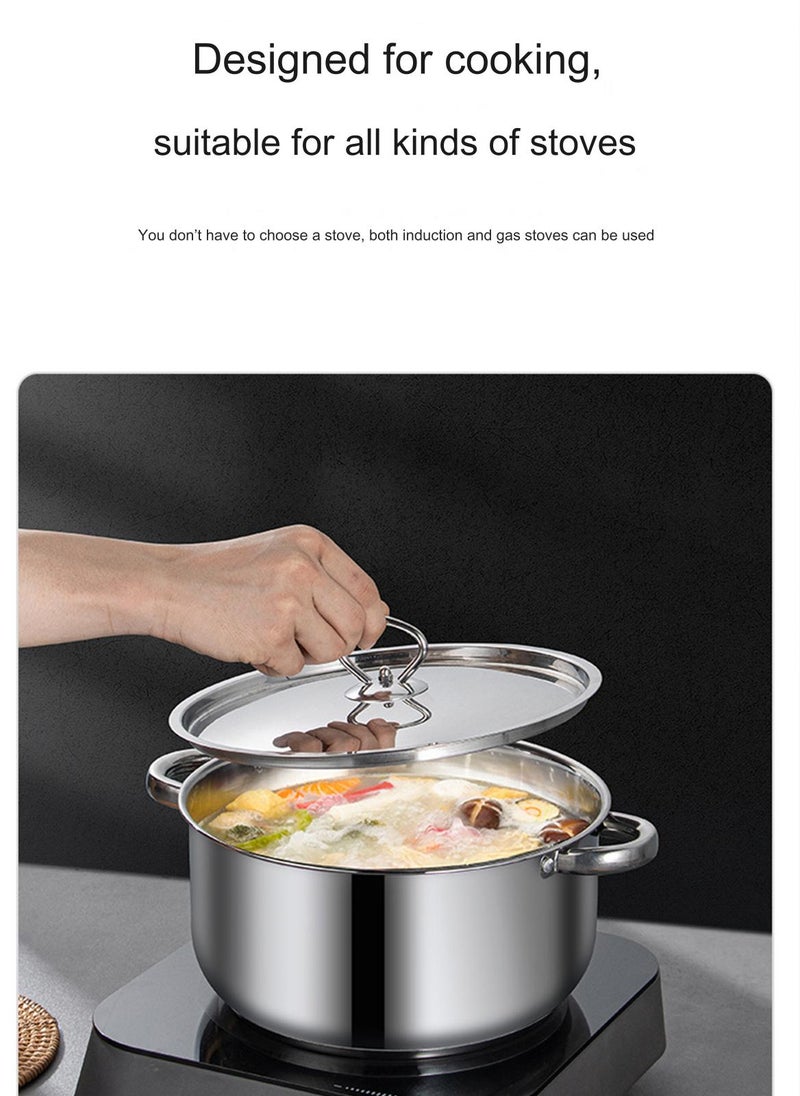 Sharpdo 15-Piece Stainless Steel Cookware Sets with Spoon X1, Large Spoon X1, Frying Spatula X1, Suitable for Various Stoves - Image 4