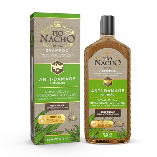Tio Nacho Aloe Vera Deep Repair Shampoo: Organic Aloe Vera and Royal Jelly for Hair Repair and Protection, Enriched with Vegetable Keratin for Strength and Shine, Paraben, Salt, Silicone-Free - 14 Oz - Image 1