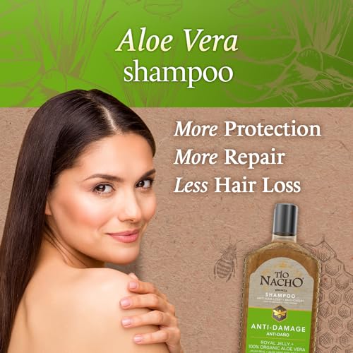 Tio Nacho Aloe Vera Deep Repair Shampoo: Organic Aloe Vera and Royal Jelly for Hair Repair and Protection, Enriched with Vegetable Keratin for Strength and Shine, Paraben, Salt, Silicone-Free - 14 Oz - Image 2