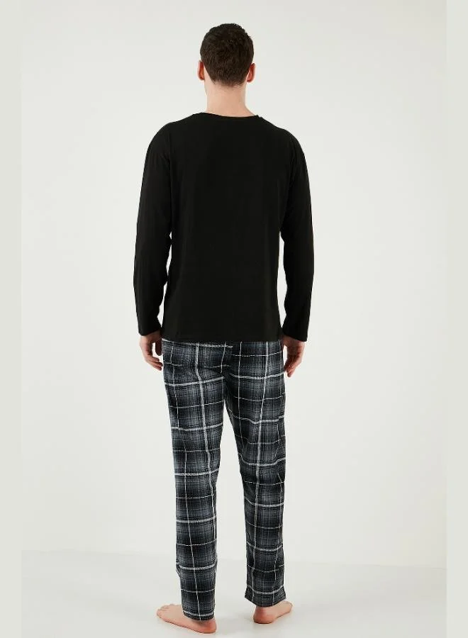 Buratti  Buratti Plaid Pocket Elastic Waist 100% Cotton Regular Fit Pajama Set Men's PAJAMAS SET 6572001 for Men | Best Price UAE