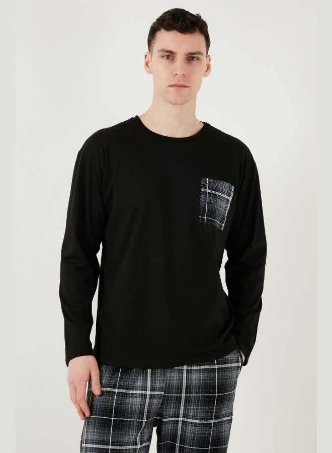 Buratti  Buratti Plaid Pocket Elastic Waist 100% Cotton Regular Fit Pajama Set Men's PAJAMAS SET 6572001 for Men | Best Price UAE