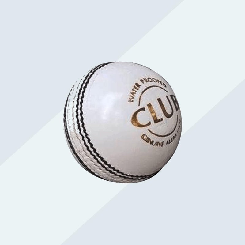 Club Cricket Leather Ball (White) Standard Size