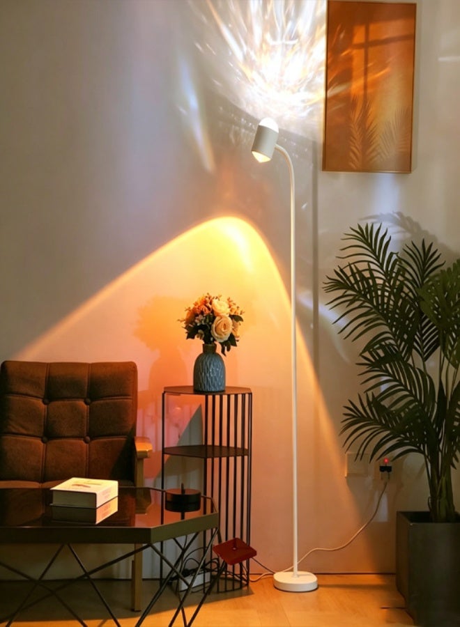 Arabest Long lamp and LED floor lamp,Sunset Lamp 360° Rotating LED Project Light 3D Ocean Wave Night Light Multicolor Floor Lamp for living room with 8 Color Changing Modes, bedroom lamp, room light - Image 1