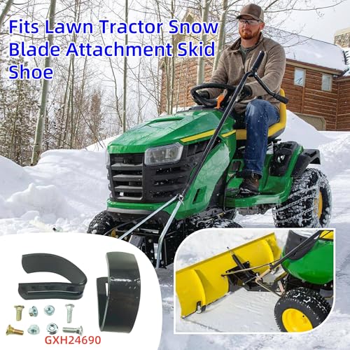 Dgdhf Replacement Snow Plow Skid Pair Kit GXH24690 Fits Cub Cadet, Troybilt, Craftsman, John Deere Lawn Tractor Snow Blade Attachment Skid Shoe (Set of 2) - Image 3