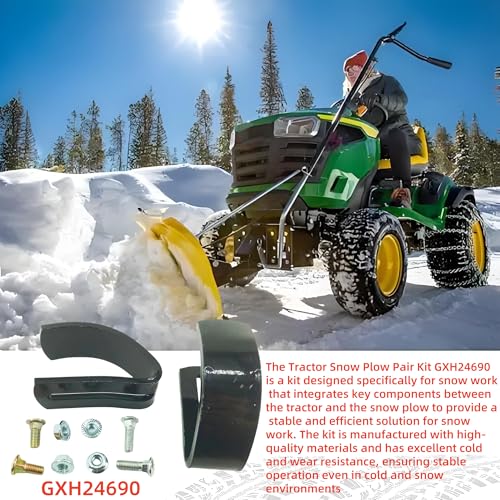 Dgdhf Replacement Snow Plow Skid Pair Kit GXH24690 Fits Cub Cadet, Troybilt, Craftsman, John Deere Lawn Tractor Snow Blade Attachment Skid Shoe (Set of 2) - Image 4