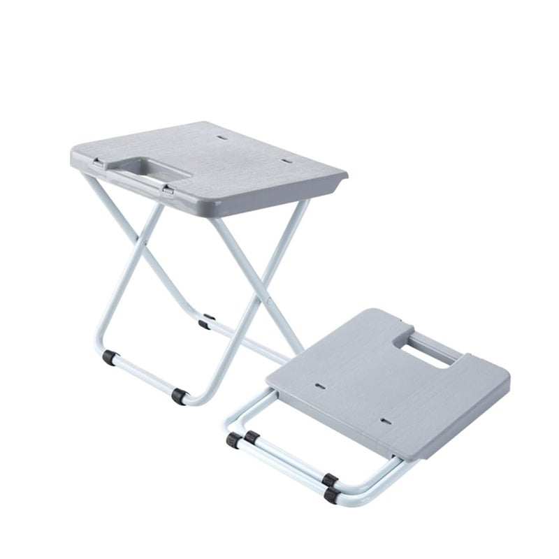 Portable Folding Stool Lightweight Compact Seat For Outdoor Camping Fishing Home Grey - Image 2