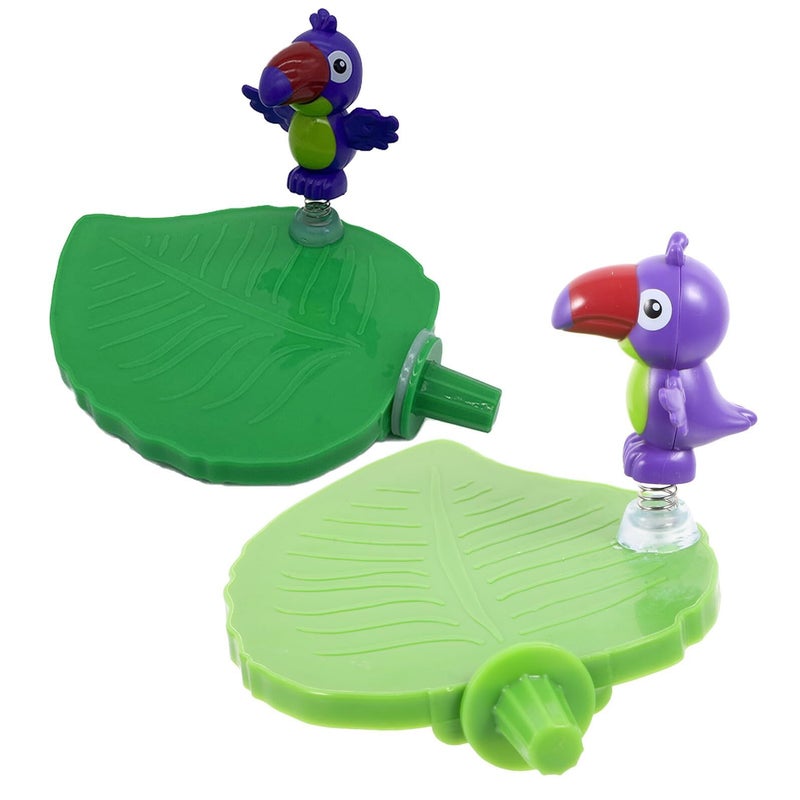 2 Pcs Parrot Play Gym Perch Stand Branch With Leaf Design Plastic Grinding Resting Platform For Small Birds Parakeets Parrots Cage Accessories Green - Image 2