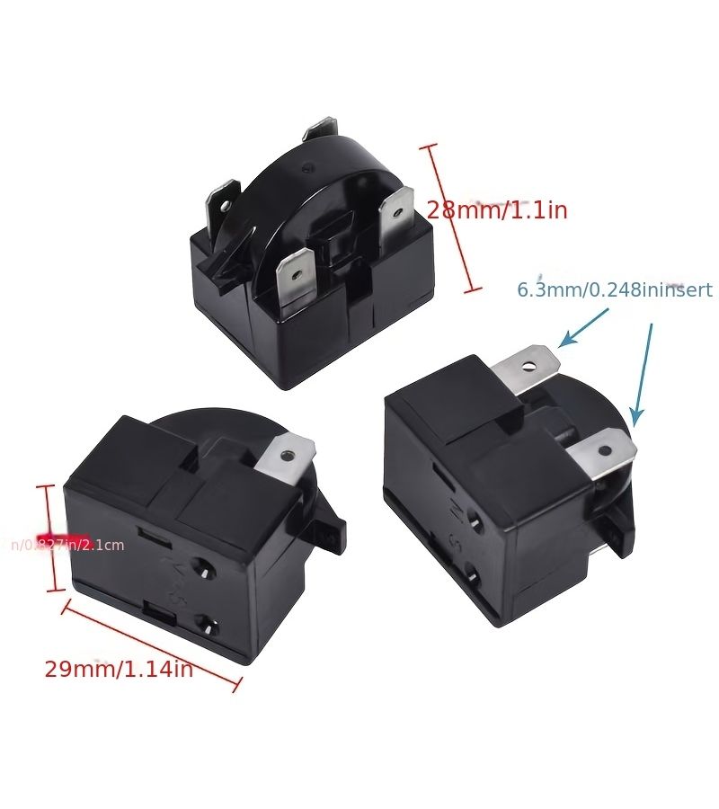 Ptc Starter 1 Pin 4.7 Ohms Black Model Refrigerator Freezer Compressor Protection - Image 5