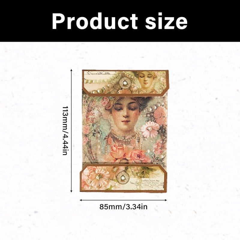 Retro Aesthetic Scrapbooking Paper Stickers For Journal Picture Frames Phone Case Craft Color A - Image 4