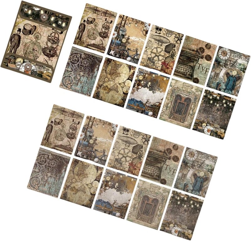 Retro Aesthetic Scrapbooking Paper Stickers For Journal Picture Frames Phone Case Craft Color A - Image 1