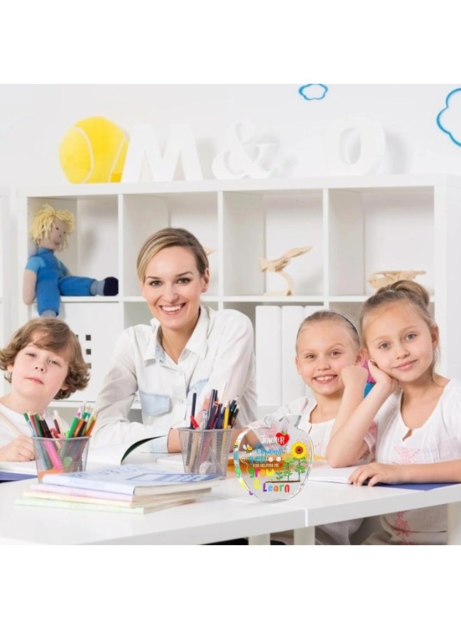 KOWVOWZ Teacher Appreciation Gifts for Women Men, Thank You for Helping Me Grow & Learn, Thank You Teacher Gifts from Student Office Desk Decoration - Image 5