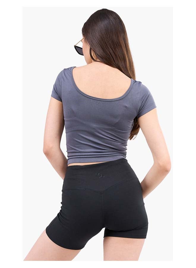 Clue Round Neck Cropped Top - Image 2