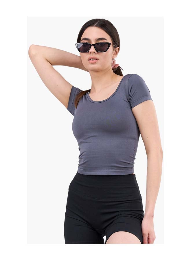 Clue Round Neck Cropped Top - Image 1