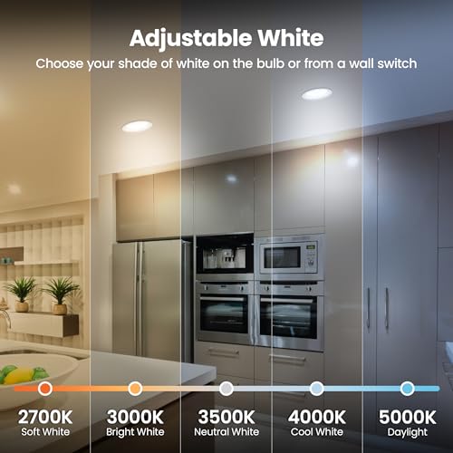 Feit Electric BR30 LED Light Bulb 100W Equivalent Dimmable 1400 Lumens 5Color Adjustable White 90 CRI General Purpose Flood Track Lighting 25000Hour Lifetime BR30100DM6WYCA2 2 Pack - Image 3