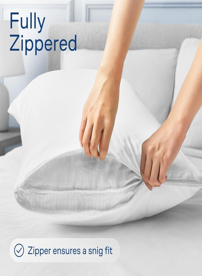 Niagara Sleep Solution 100% Cotton 4-Pack Pillow Protectors with Zipper Standard Size - 100% Resistant to Stains, Dust & Dirt - Washable Covers for Increased Pillow Lifespan - Image 3