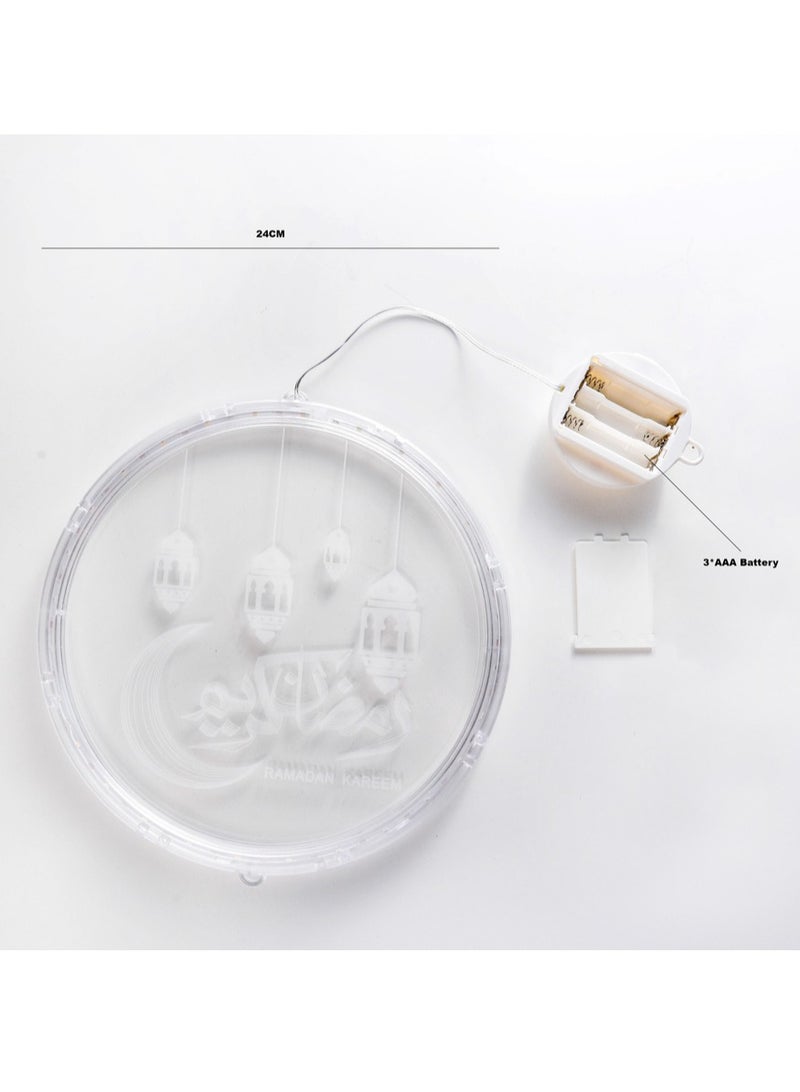 هلالفل هلال رمضان كريم مُعلق | مناسب لغرفة المعيشة، غرفة النوم، والأماكن الخارجية | هدية مثالية لديكور المنزل في رمضان، العيد، أعياد الميلاد، حفلات الزفاف، حفلات الانتقال إلى منزل جديد | يعمل بالبطارية - Image 3