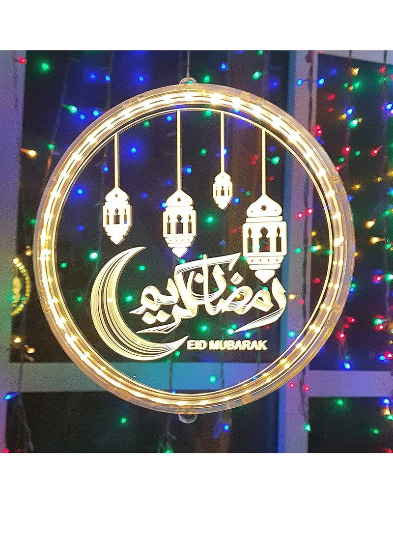 هلالفل هلال رمضان كريم مُعلق | مناسب لغرفة المعيشة، غرفة النوم، والأماكن الخارجية | هدية مثالية لديكور المنزل في رمضان، العيد، أعياد الميلاد، حفلات الزفاف، حفلات الانتقال إلى منزل جديد | يعمل بالبطارية - Image 5