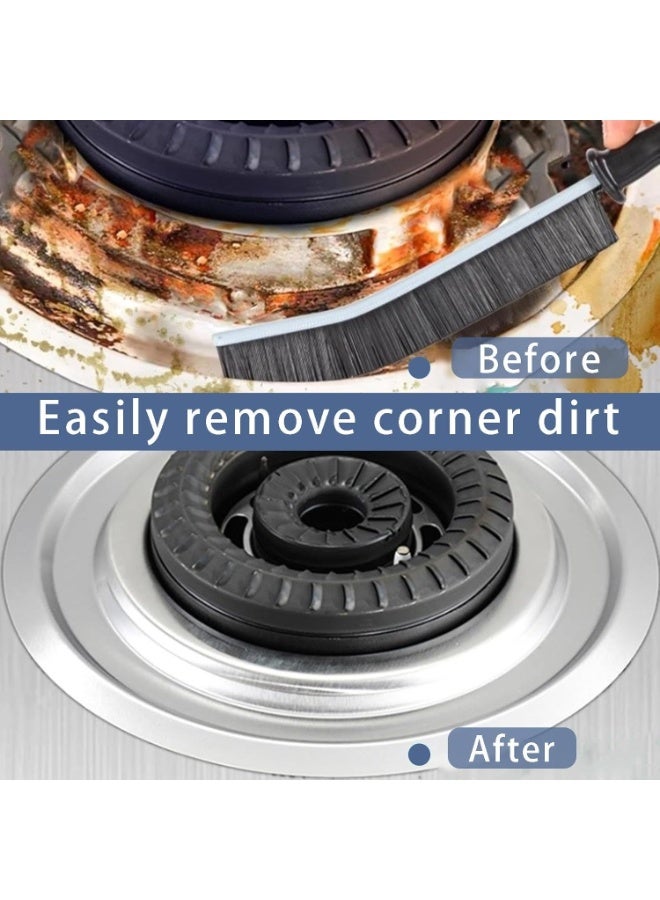 فالمر 2 قطعه فرشاة تنظيف متعددة الاستخدامات لتنظيف الفواصل والزوايا والأحواض والجدران والأرضيات والمرحاض وحوض الاستحمام والنوافذ والأرائك، مصنوعة من بلاستيك وفولاذ عالي الجودة، بمقبض مريح مضاد للانزلاق وفرش مزدوجة لتنظيف عميق دون خدش الأسطح - Image 5