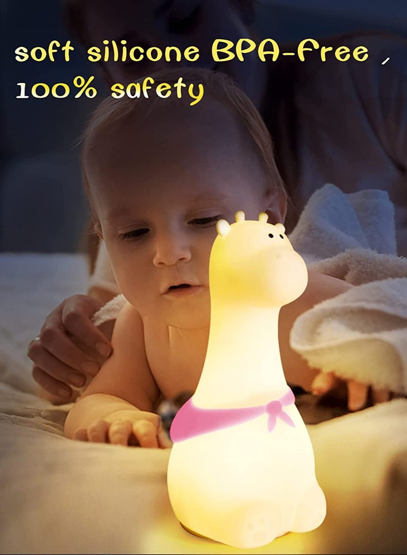 SYOSI Night Light for Kids Giraffe Nursery Night Lights with Battery 7 Color Table Lamp Room Decor Type-C Rechargeable Cute LED Multicolor Gifts for Baby Children Toddlers Teen Girls - Image 2