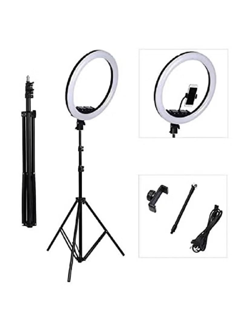 MJ33 13-Inch RGB LED Ring Light with Phone Holder | USB Powered Video Fill Light for Selfie, Vlogging, Makeup & Photography - Image 1