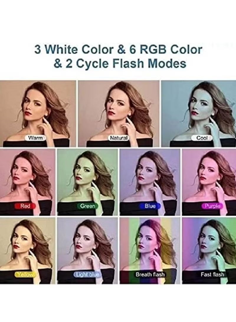 MJ33 13-Inch RGB LED Ring Light with Phone Holder | USB Powered Video Fill Light for Selfie, Vlogging, Makeup & Photography - Image 5