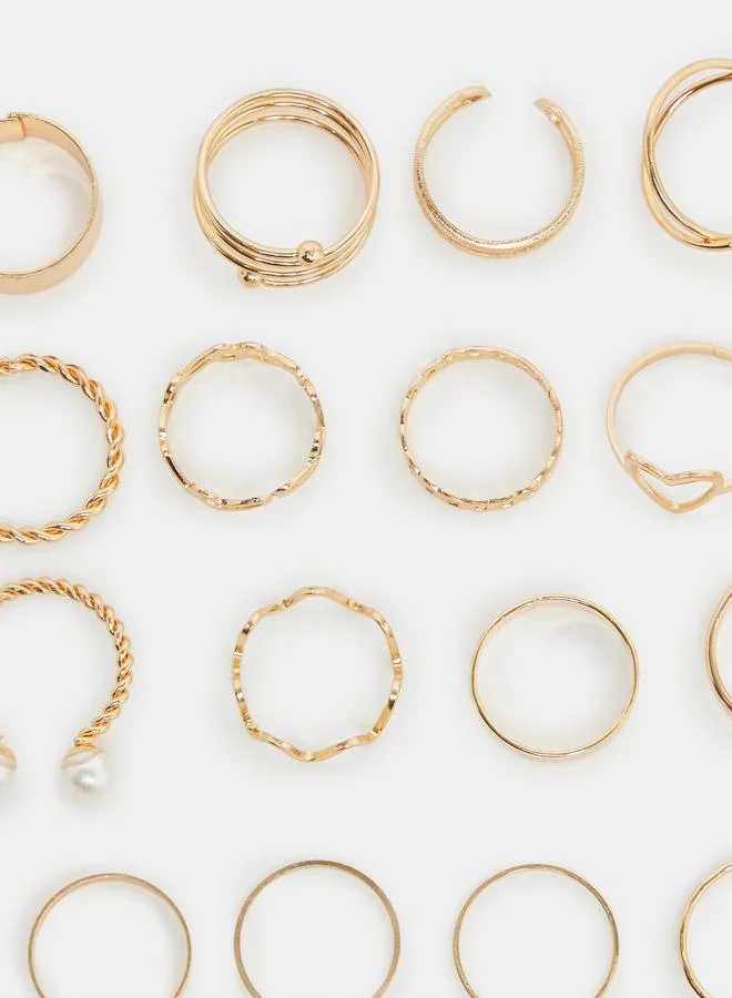 ستايلي طقم  خاتم متنوع كاجوال