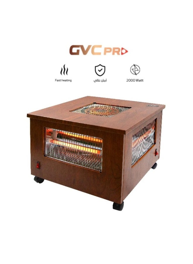 GVC مدفأة ديكورية من جي في سي، 4 مصابيح، 5 اتجاهات، GVCHT-3445 - Image 2