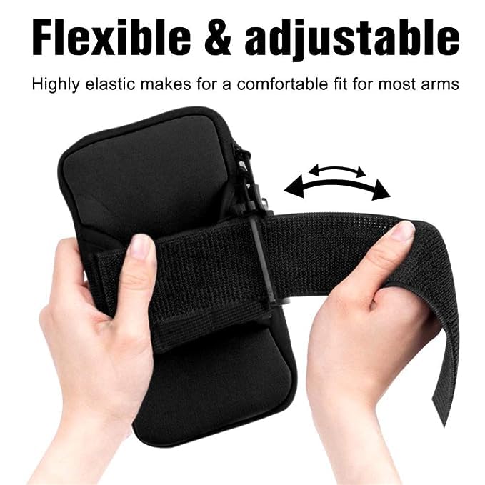 Vego Unisex Arm Band/Mobile Arm Bands for Running/Arm Band for Mobile Running/Running Mobile Arm Band/Armband Mobile Holder for Running Compatible up to 6.2" inch [Black] - Image 2