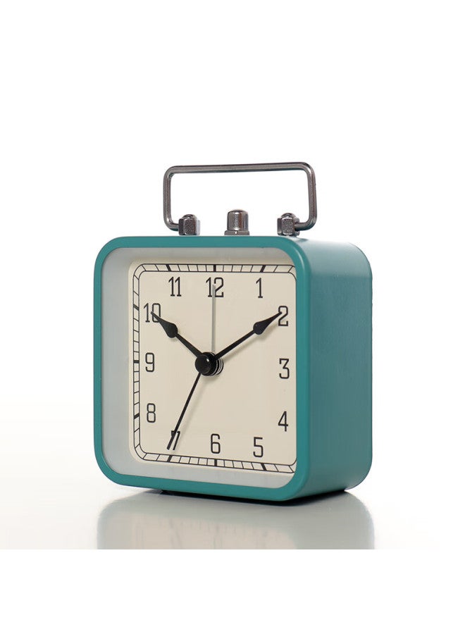 Hense Small Alarm Clock For Students, Wake-up Helper, Lazy Person's Alarm, Desktop Small Clock, Children's Bedside Silent Clock Ha42 Blue - Image 4