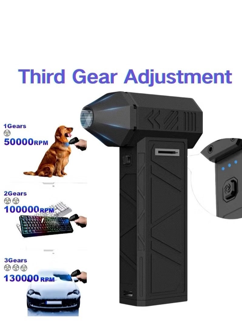 TIGER Air Blower Super | RPM Turbo Powered Jet Blower | Adjustable Speed Handheld Mini Blower | Portable Air Duster for Car, Home Cleaning, Camping & Outdoors | Powerful Jet Dry Blower for Versatile Use - Image 1
