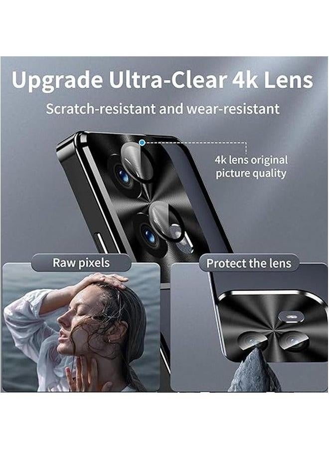 Case Compatible with Motorola Edge 5G 2024, 【Compatible Mag-safe】 Magnetic Adsorption Metal Bumper Back Translucent Matte PC Cover for Moto 50  - Image 2