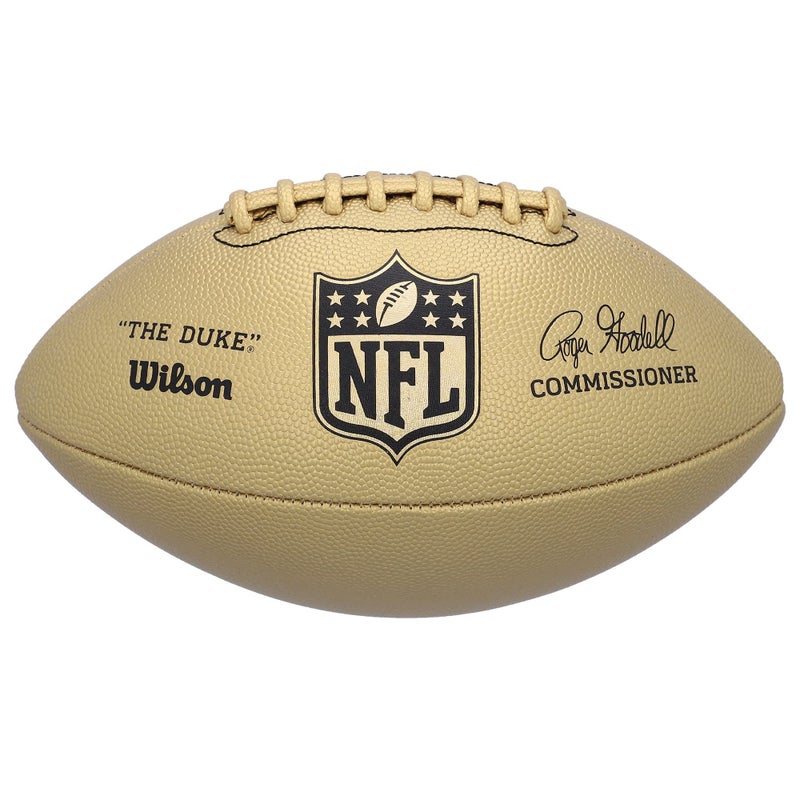 Wilson The Duke NFL Metallic Edition Football - Official Size, Gold - Image 4
