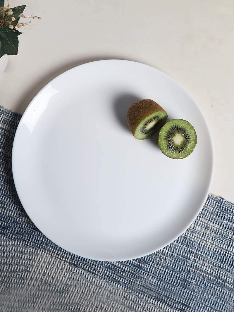 Crocera Moon Large Dinner Plate Set of 6 pcs PlainSnow White11 inchOpalglass - Image 4