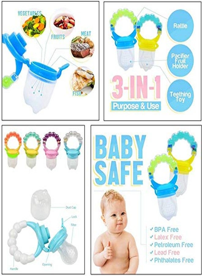 First Trend BPA-Free Silicone Nipple Food Nibbler for Fruits (Rattle Nibbler Pink) - Image 4