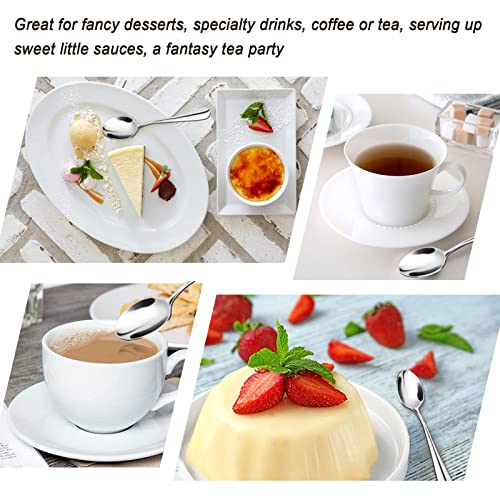 SONGZIMING Demitasse Espresso Spoons, Mini Coffee Spoon, 18/10 Stainless Steel Small Spoons for Dessert, Tea,Set of 6 - Image 3