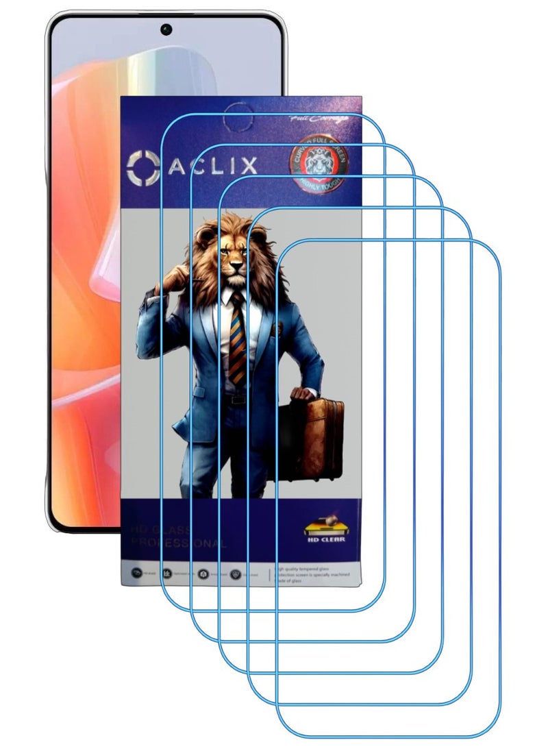 ACLIX 5 Pieces Antistatic ESD Dustproof Premium Quality High Definition Clear Tempered Glass Screen Protector Designed For Xiaomi Redmi Note 13  Pro - Image 1