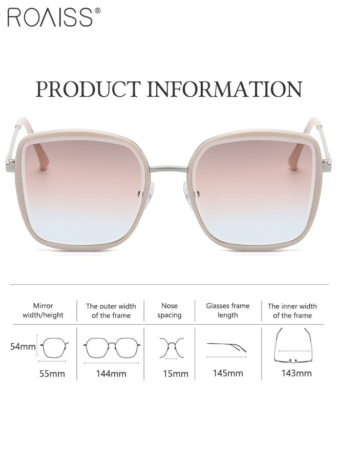 roaiss 2 Pcs Vintage Square Sunglasses for Women, UV400 Protection Sun Glasses, Fashion Decorative Eyewear for Outdoor Party Street Photography, 54mm - Image 3