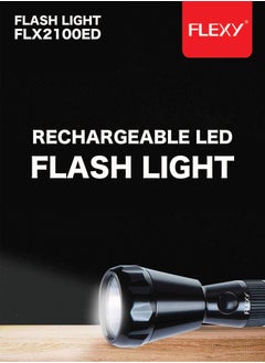Flexy **FLEXY Rechargeable LED Flashlight - 140 Lumens, 1500m Range, 3200mAh Battery, Water-Repellent, Q5 LED (100,000-Hour Life), Unbreakable Lens, Lifetime Warranty, Aircraft-Grade Aluminum**  - Image 3