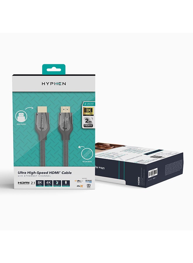 هايفن كابل HDMI 2.1 فائق السرعة بطول 2 م أسود - Image 3