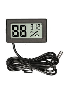 LCD Digital Aquarium Thermometer, Fish Tank Water Temperature Meter For  Reptile, Black