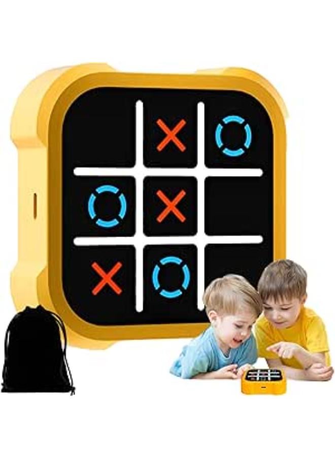 Eniyou Tic-Tac-Toe Bolt Game, Tic Tac Toe Extreme 4-in-1 Puzzle Game Console Itic Tac Toe Outdoor, Portable Travel Games for Education and Memory Growth Toy Board Games, for All Ages