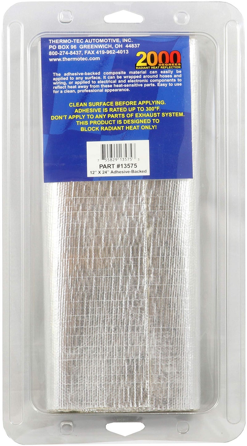 THERMO TEC Thermo-Tec 13575 Adhesive Backed Aluminized Heat Barrier, 12" x 24" - Image 3