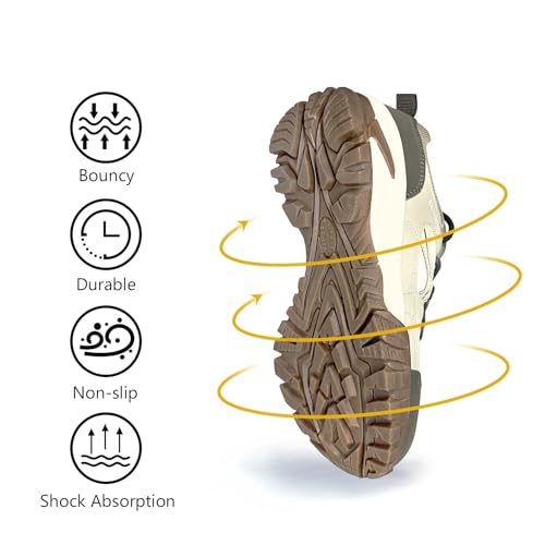 CC-Los Women's Lightweight Waterproof Hiking Shoes for Walking, Outdoor & Climbing Beige Size 7.5 - Image 4