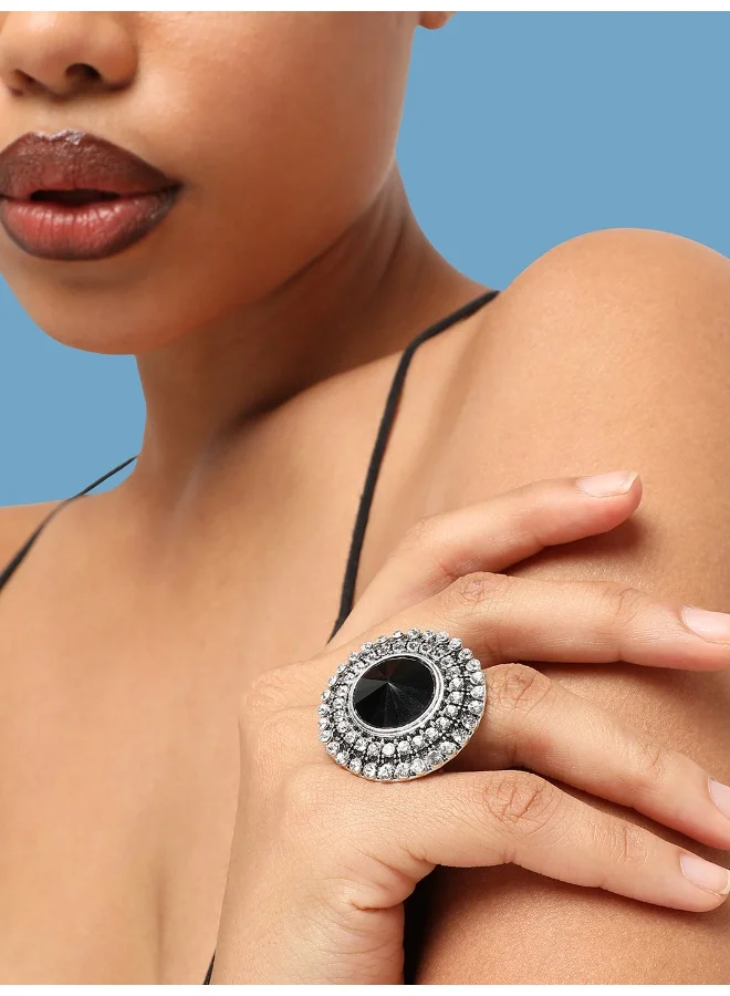 SOHI Party Artificial Cocktail Ring Jewellery